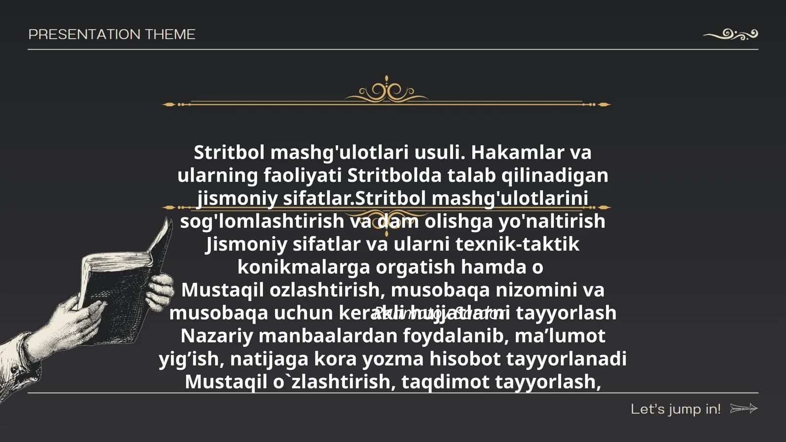 Stritbol mashg'ulotlari usuli