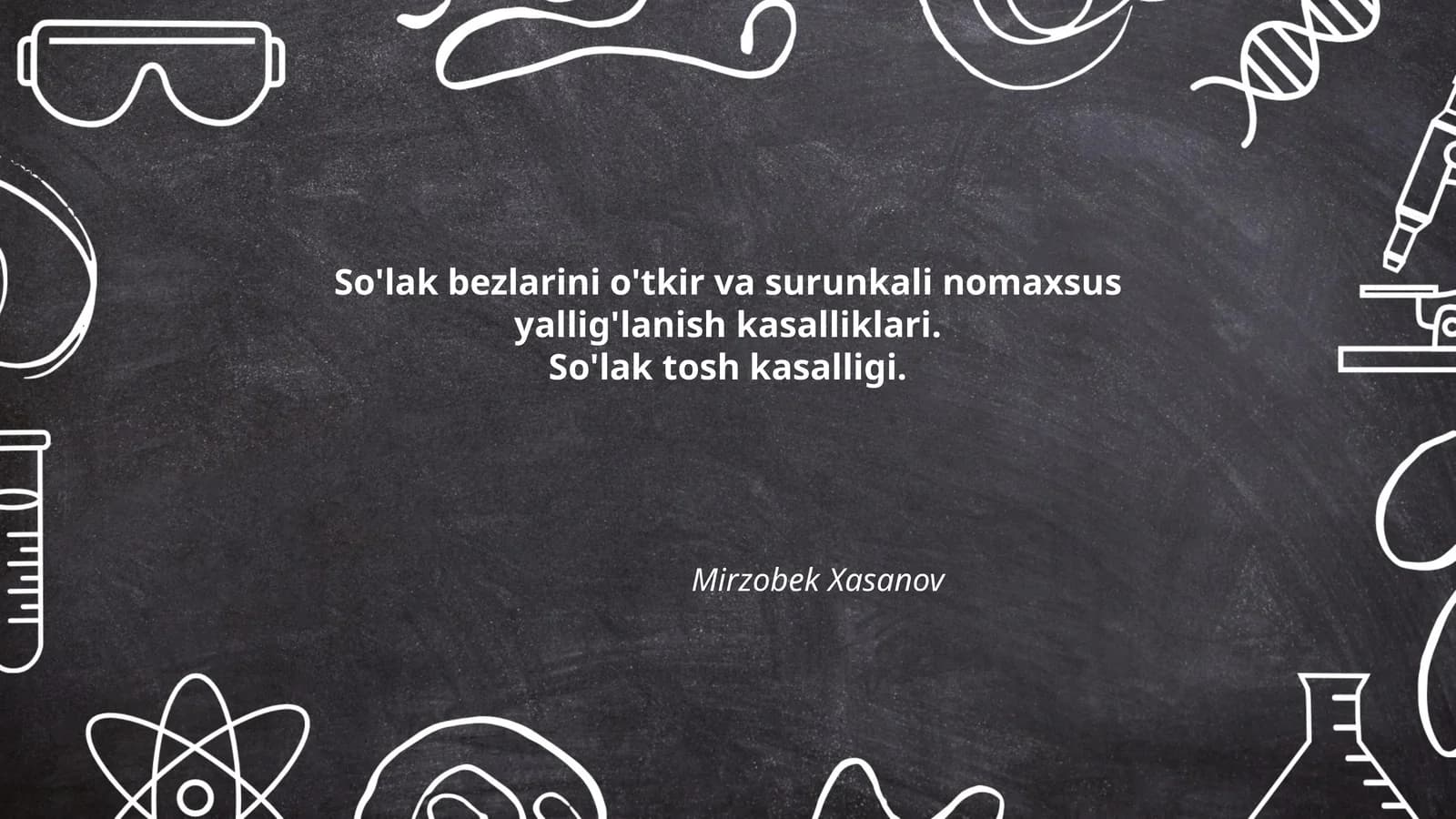 So'lak bezlarini o'tkir va surunkali nomaxsus yallig'lanish kasalliklari