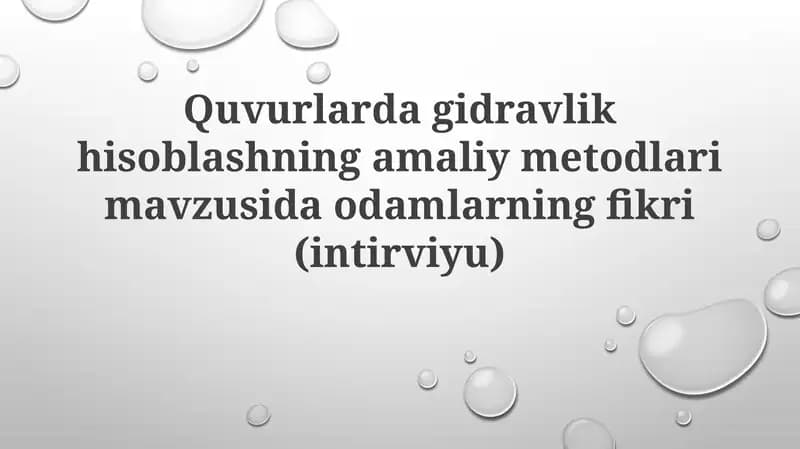 Gidravlik hisoblash