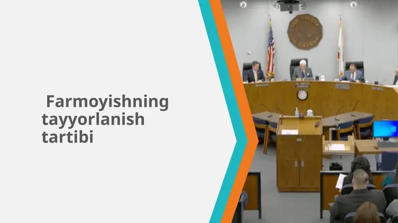 Farmoyishning tayyorlanish tartibi