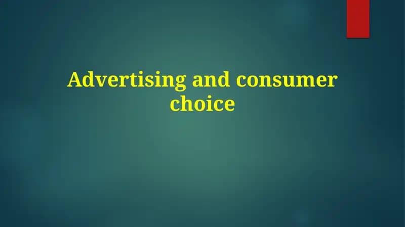 The Power of Persuasion: Advertising's Influence on Consumer Choice
