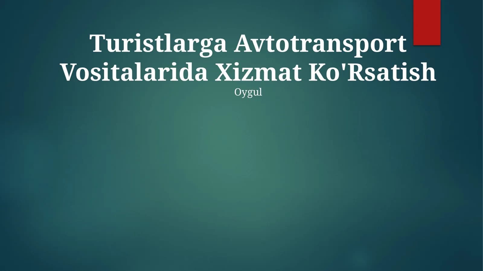 Turistik transport xizmati