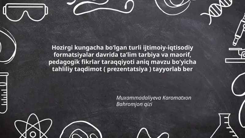 Ta'lim Tarbiya va Maorif Tahliliy Taqdimot