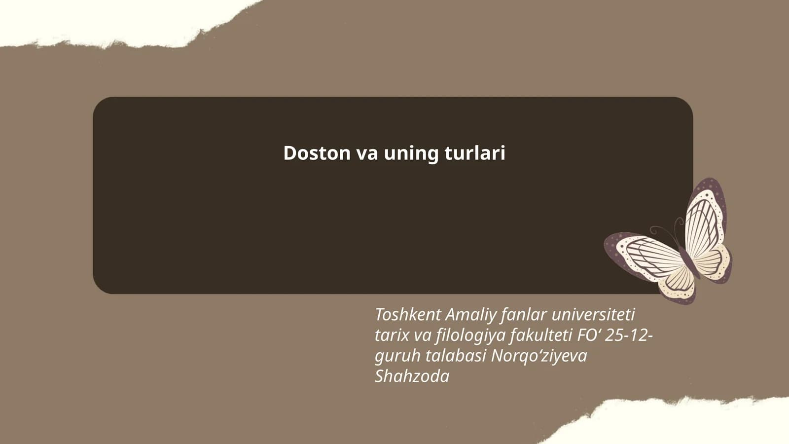 Doston va uning turlari