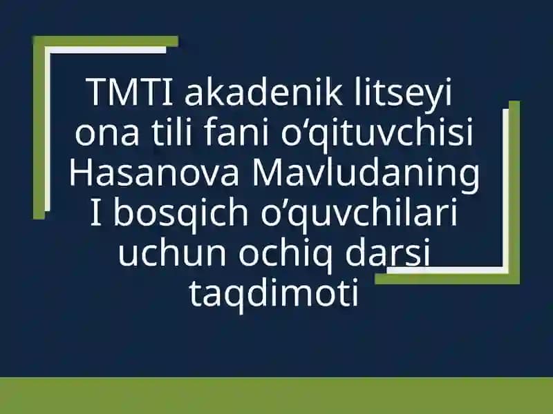 ona tili taqdimot