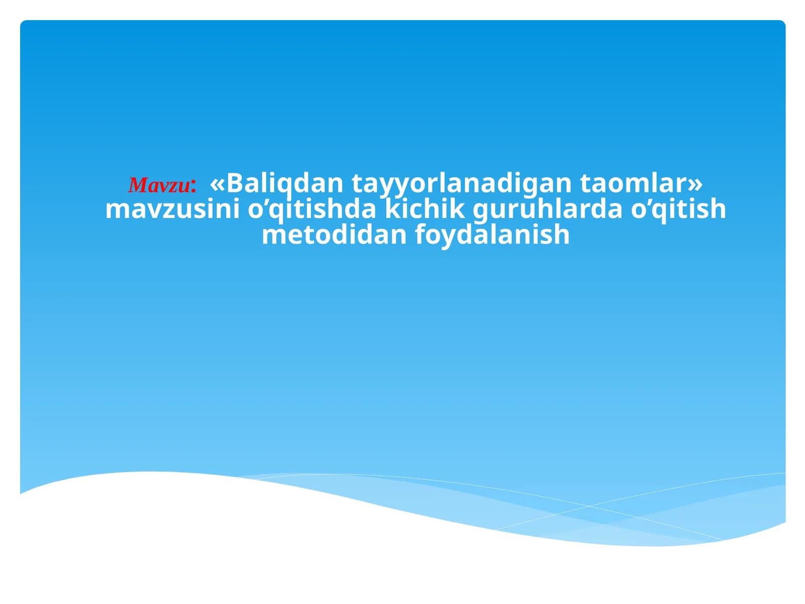 Baliqdan tayyorlanadigan taomlar