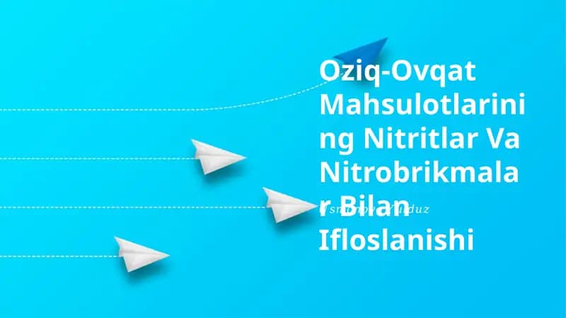 Oziq-Ovqat Mahsulotlarining Nitritlar Va Nitrobrikmalar Bilan Ifloslanishi