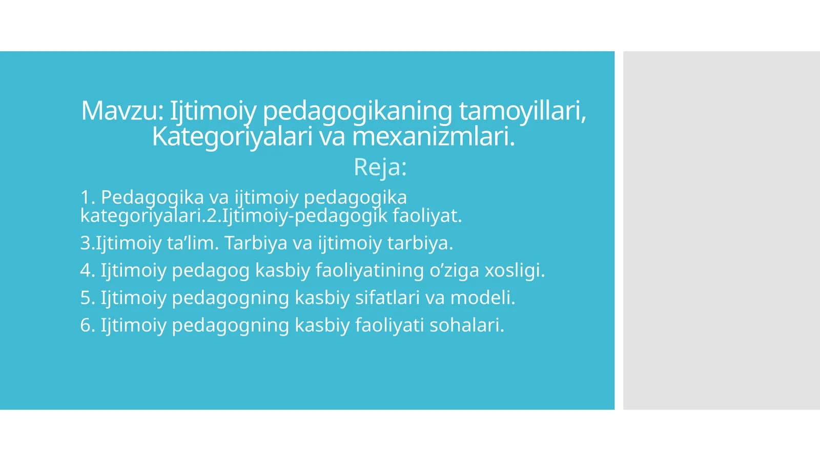 Ijtimoiy pedagogikaning tamoyillari, Kategoriyalari va mexanizmlari
