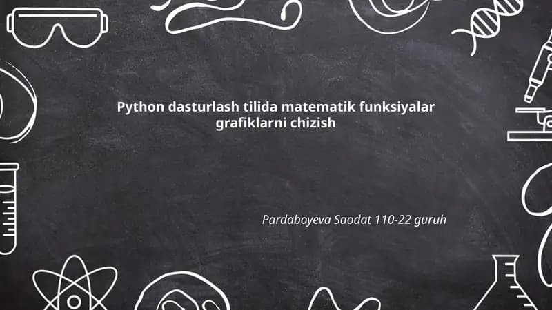 Matplotlib yordamida grafik chizish