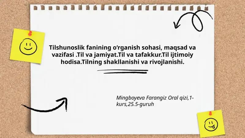 Tilshunoslik fanining o‘rganish sohasi, maqsad va vazifasi