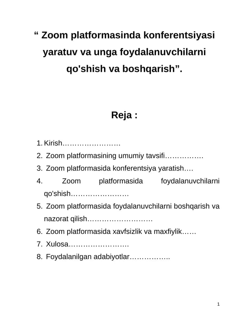Zoom platformasi