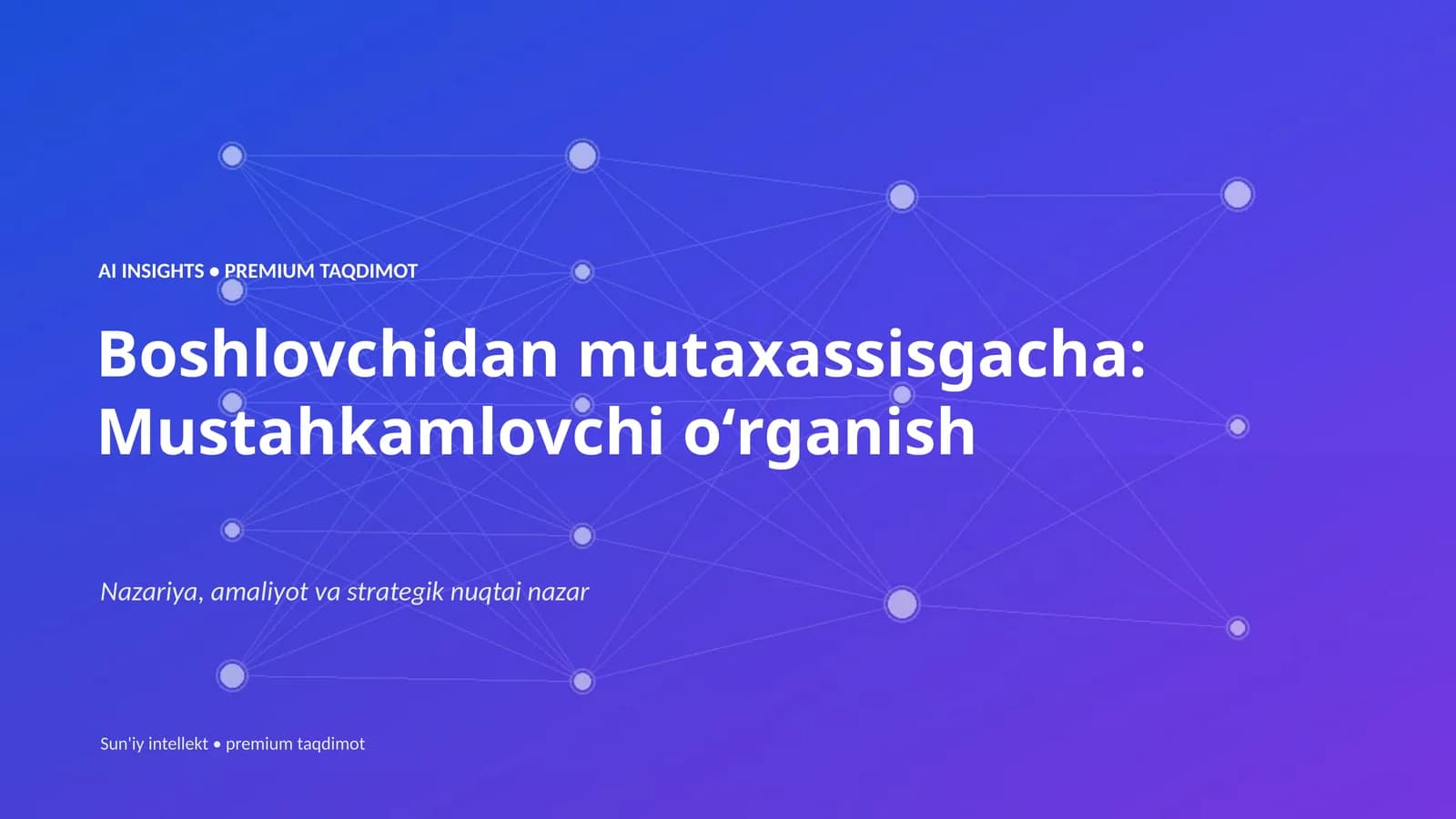 AI INSIGHTS • PREMIUM TAQDIMOT