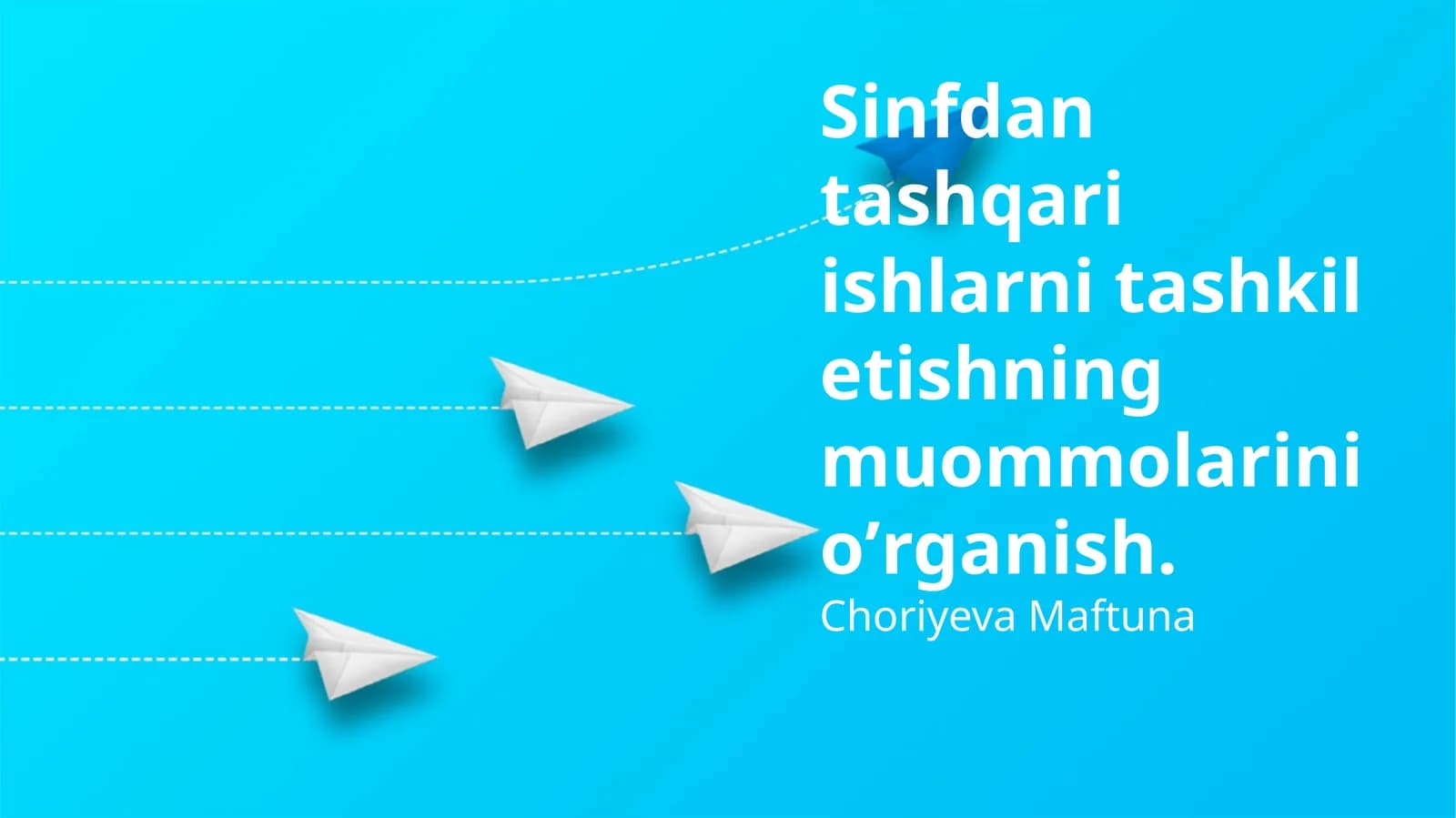 Sinfdan tashqari ishlarni tashkil etishning muommolarini oʼrganish