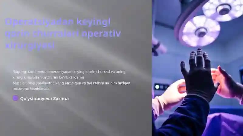 Operatsiyadan keyingi qorin churralari operativ xirurgiyasi