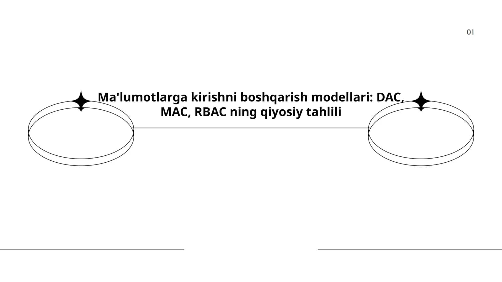 Ma'lumotlarga kirishni boshqarish modellari: DAC, MAC, RBAC ning qiyosiy tahlili