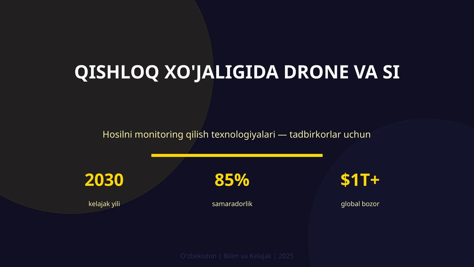 Qishloq xo'jaligida drone va SI