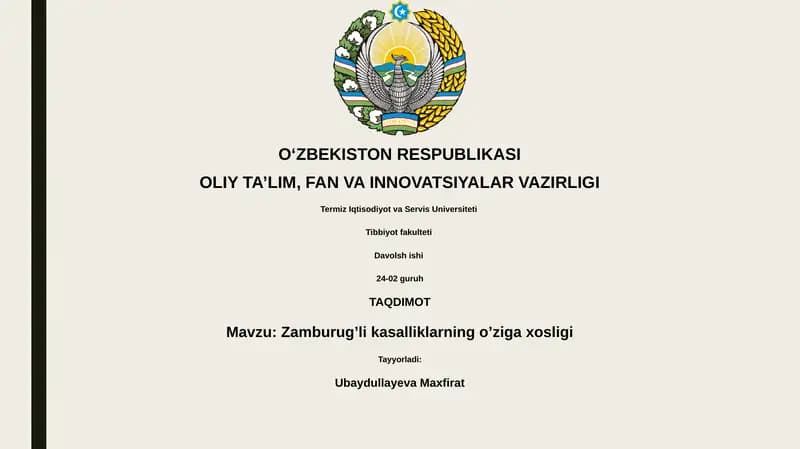 Zamburug’li kasalliklarning o’ziga xosligi