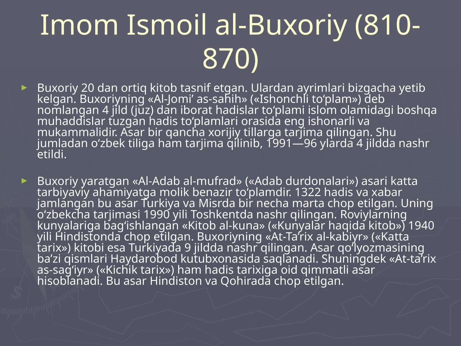 Imom Ismoil al-Buxoriy