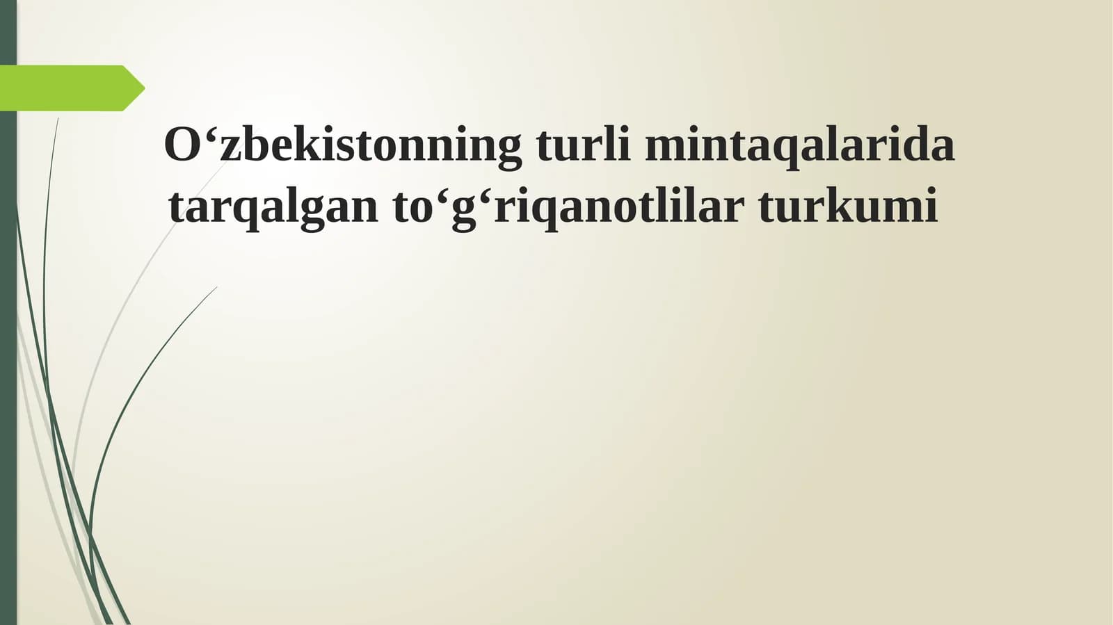 To‘g‘riqanotlilar turkumi