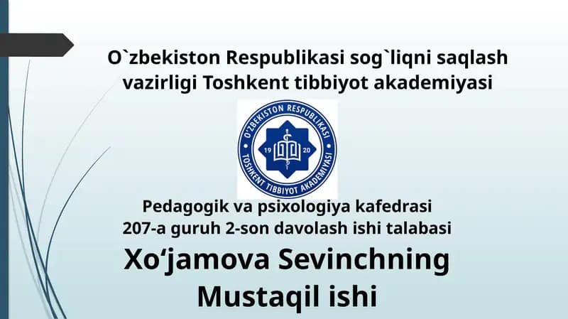 Xotira ma`lumotlarni mustahkamlash yo`llari usullari va vositalari