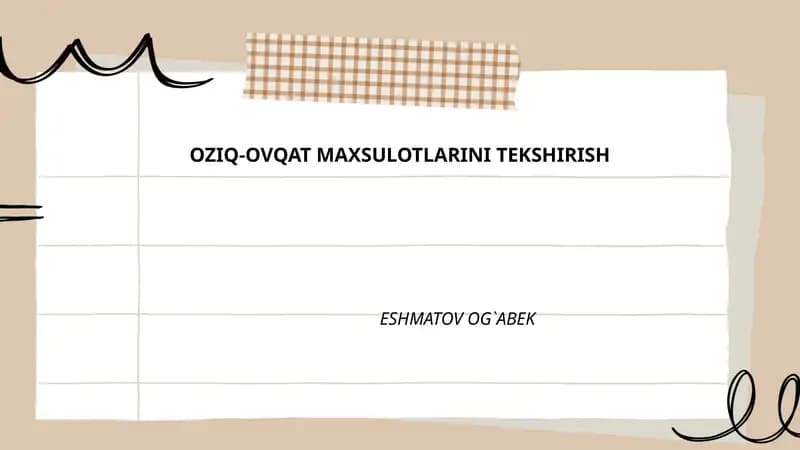 Oziq-ovqat xavfsizligi