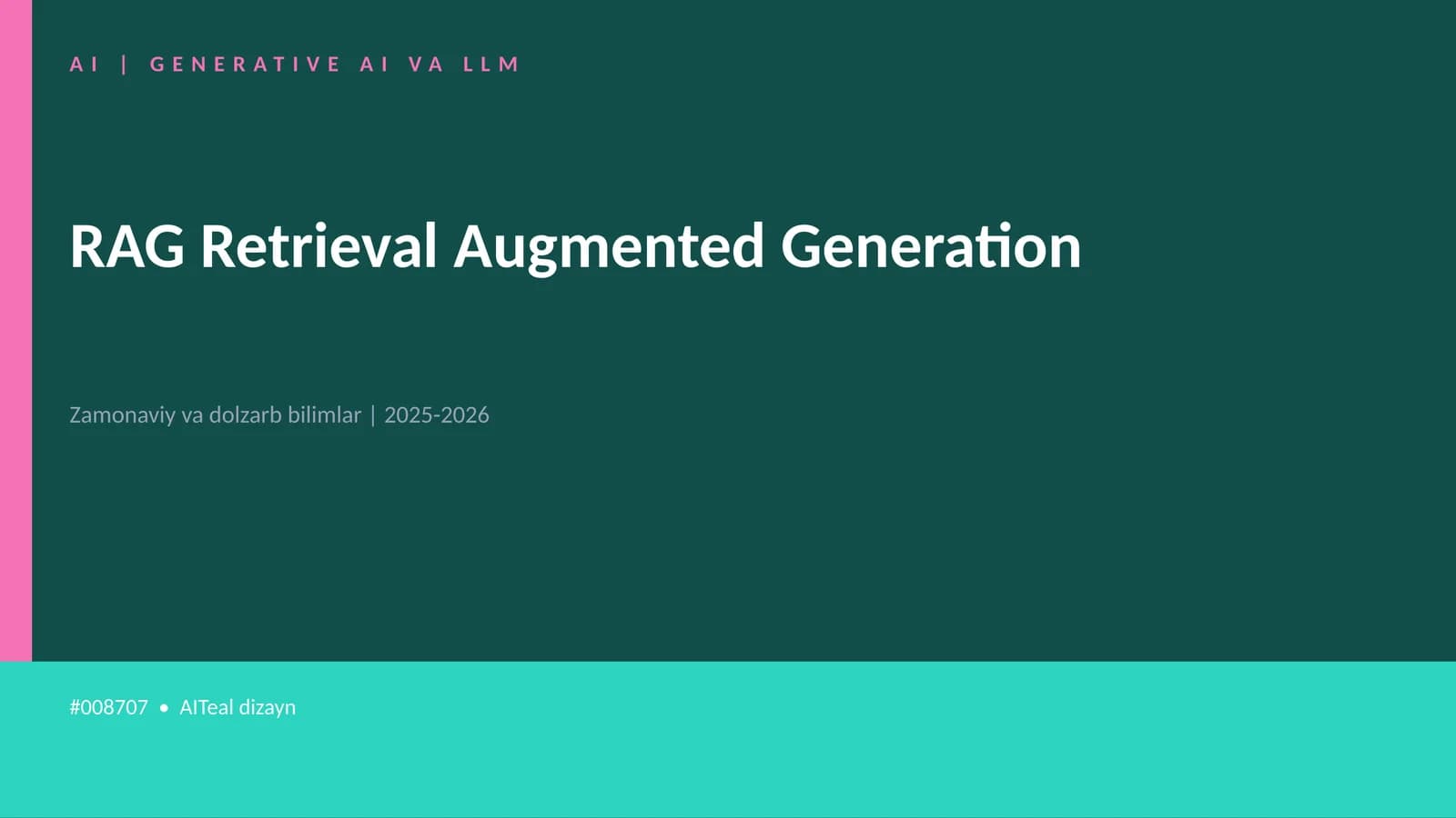 GENERATIVE AI VA LLM