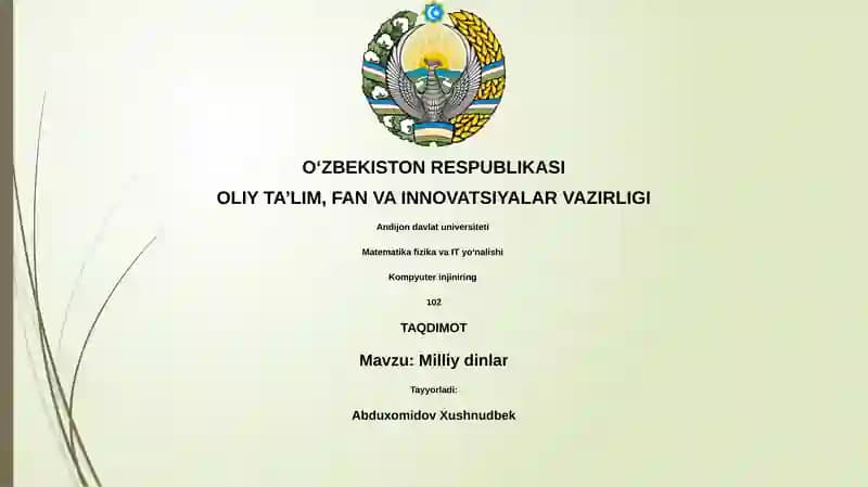 Milliy dinlar