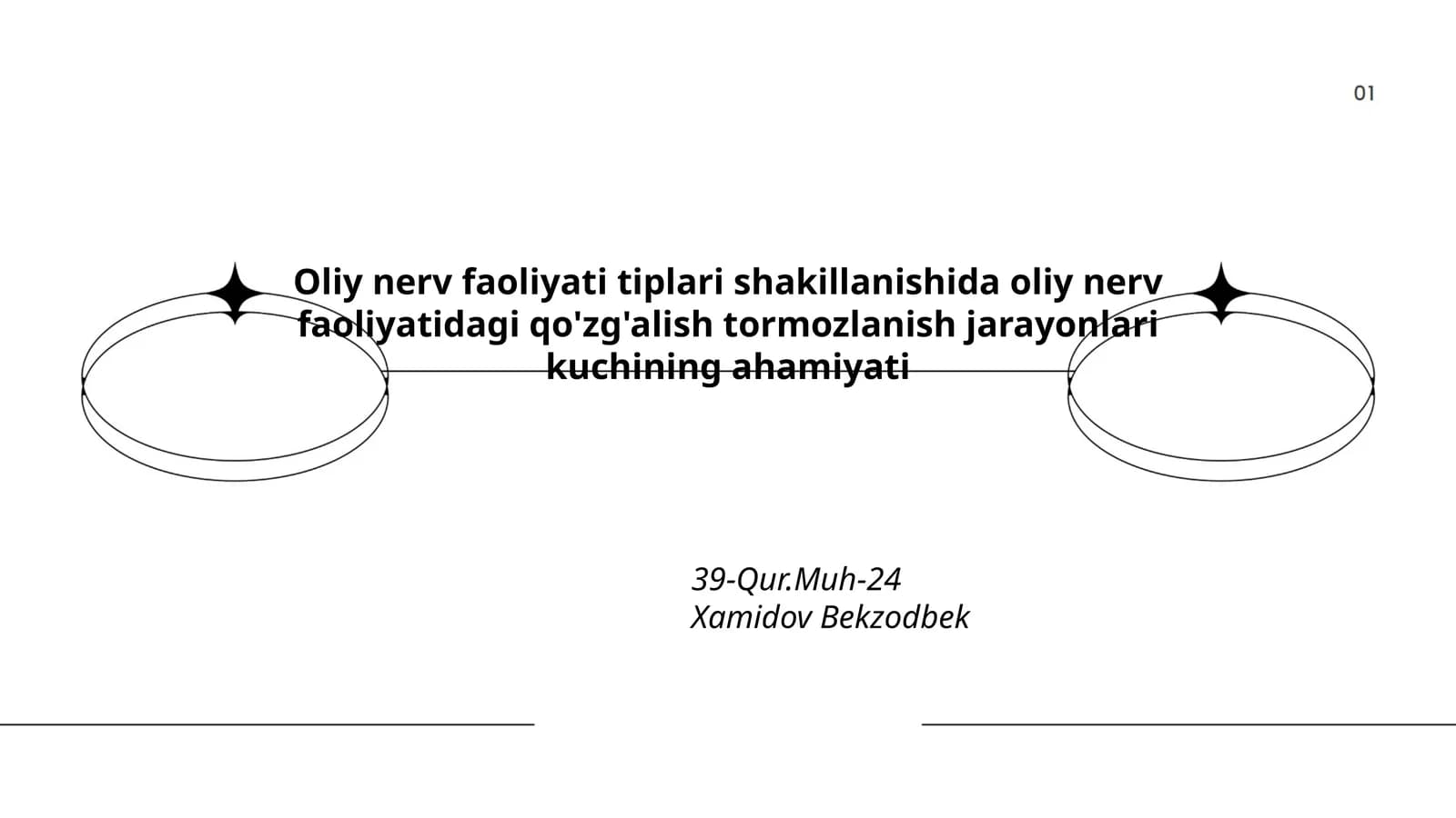 Oliy nerv faoliyati turlarining tasnifi