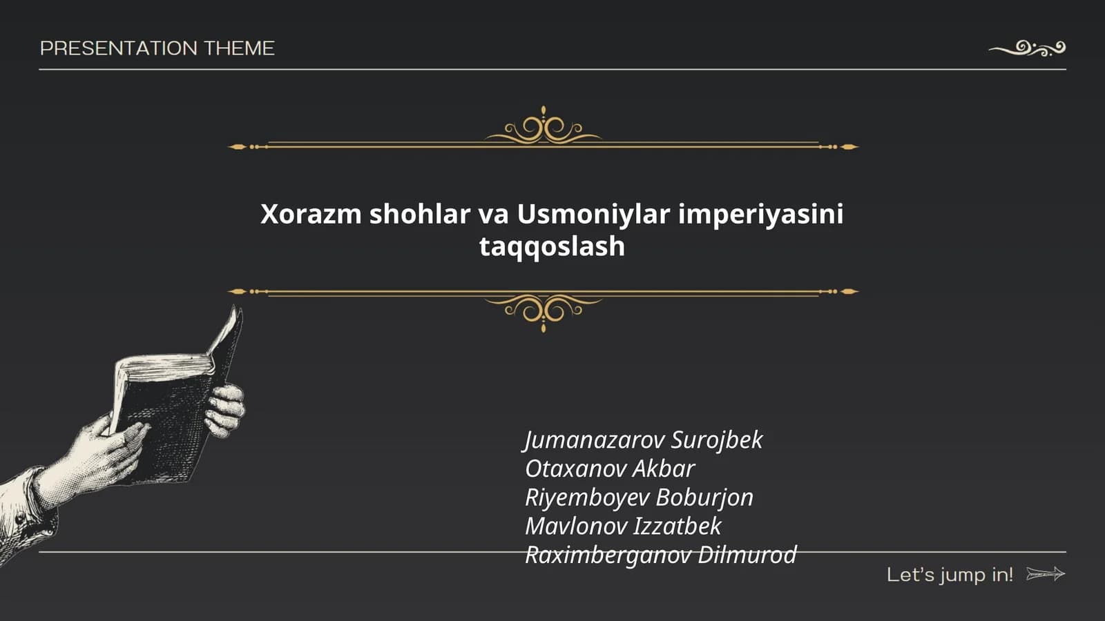 Xorazm shohlar va Usmoniylar imperiyasini taqqoslash