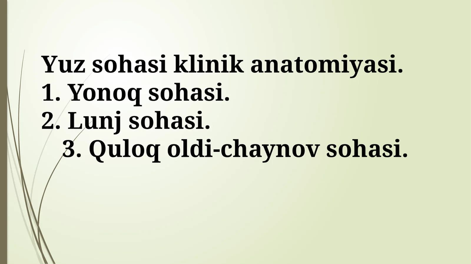 Yanoq sohasi anatomiyasi va klinik ahamiyati