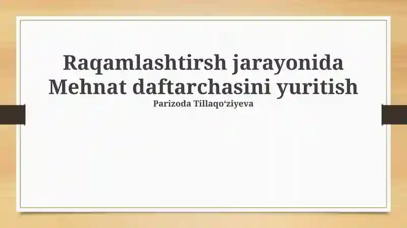 Raqamlashtirilgan ish daftarlariga kirish va qidiruv tizimlari