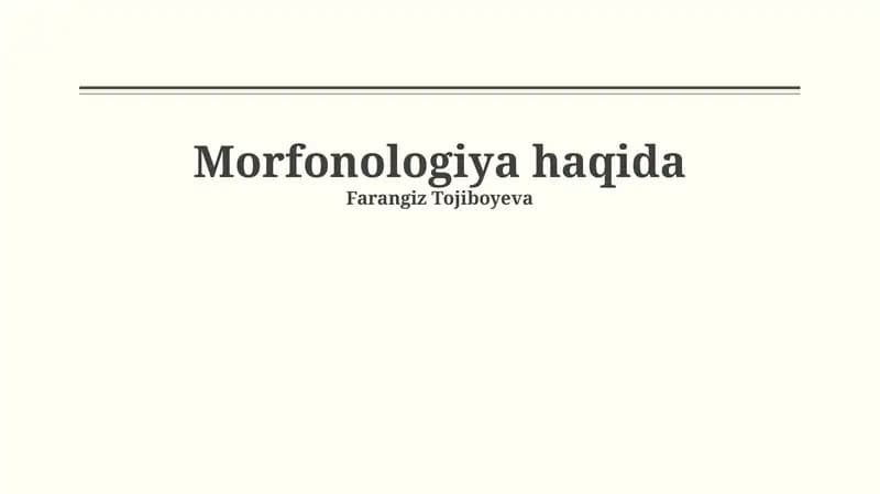 Morfonologiya