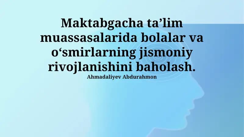 Jismoniy rivojlanishni baholash
