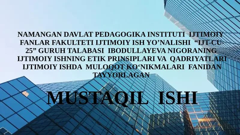 Ijtimoiy ish va fuqarolik huquqi