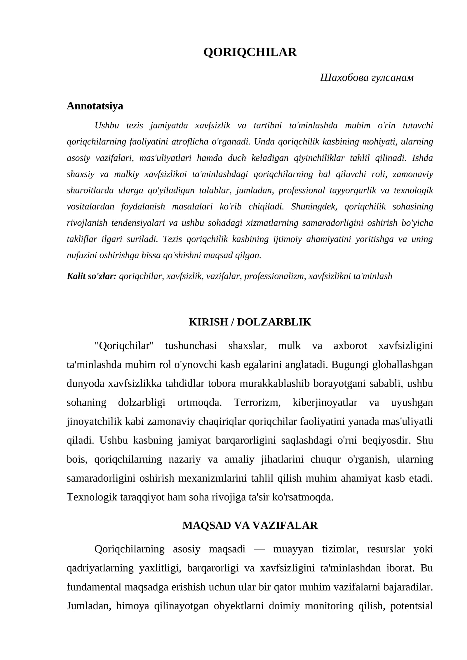 QORIQCHILAR