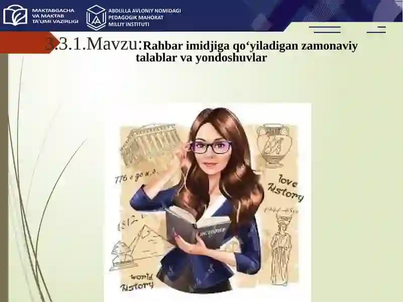 Rahbar imidjiga qo‘yiladigan zamonaviy talablar va yondoshuvlar