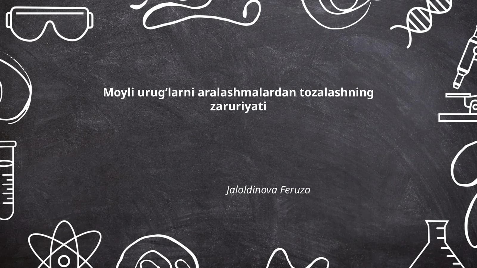 Moyli urugʻlarni aralashmalardan tozalashning zaruriyati