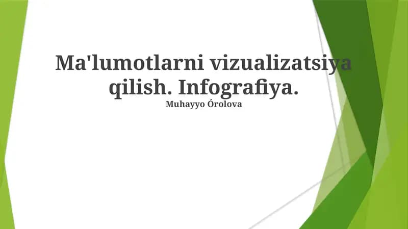 Infografika Turlari va Ularning Qo'llanilishi