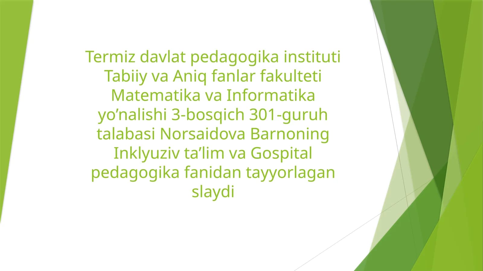 Inklyuziv ta'limning amaliyotga joriy etish algoritmlari