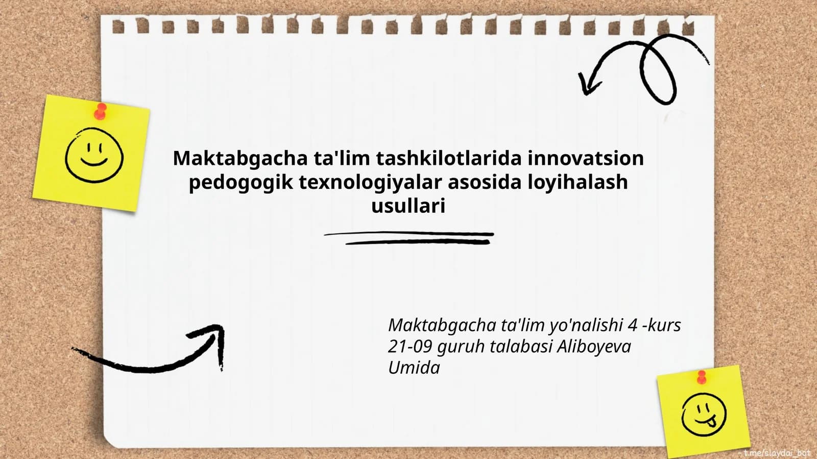 Maktabgacha ta'lim tashkilotlarida innovatsion pedogogik texnologiyalar asosida loyihalash usullari
