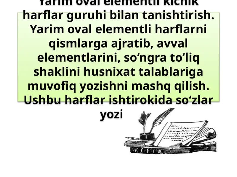 Yarim oval elementli harflar