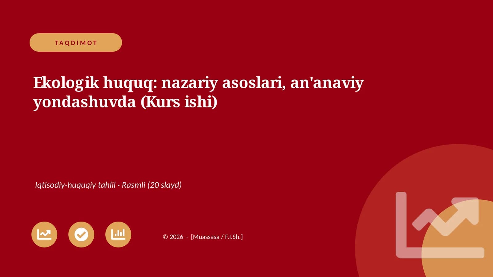 Ekologik huquq: nazariy asoslari, an'anaviy yondashuvda (Kurs ishi)