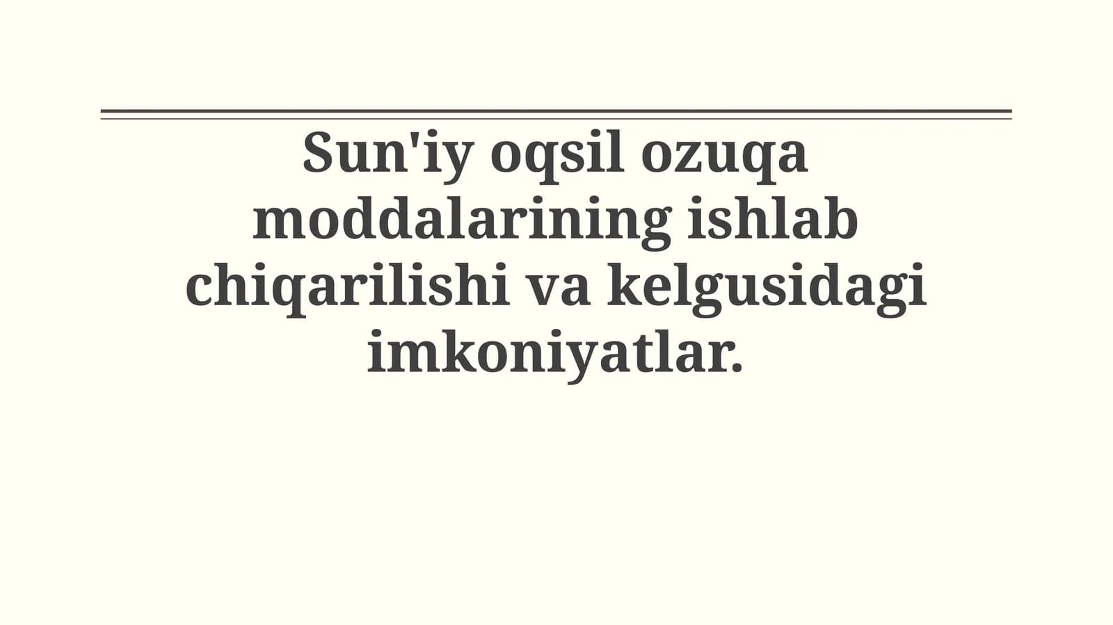 Sun'iy oqsil ishlab chiqarish