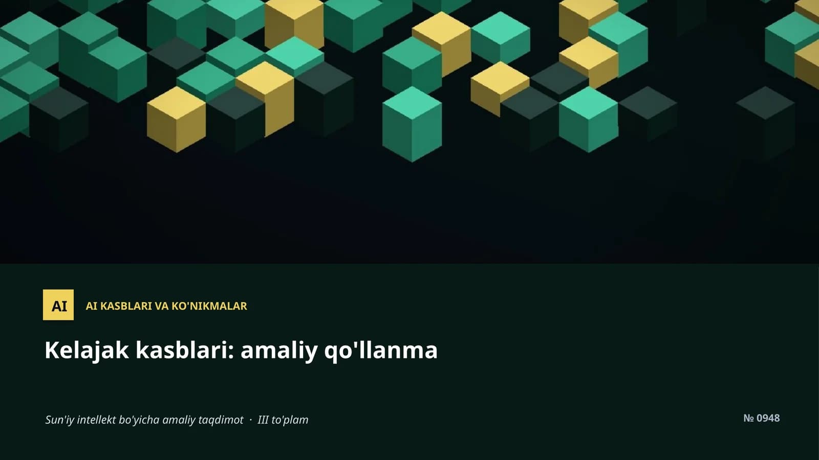 AI KASBLARI VA KO'NIKMALAR