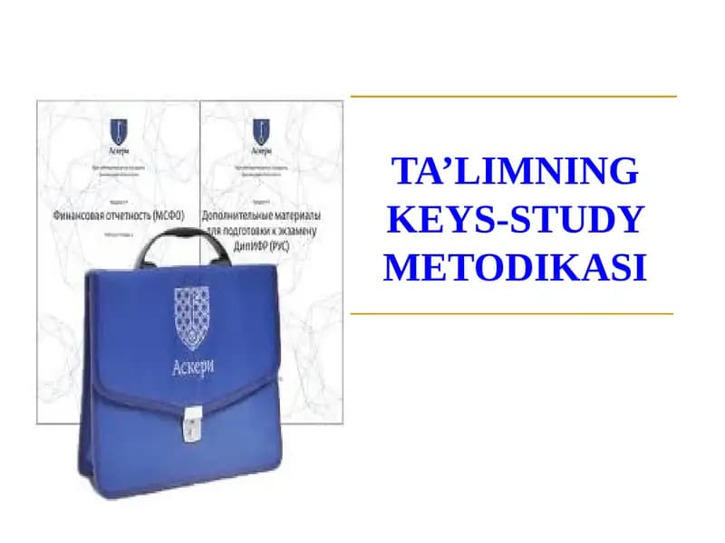 TA’LIMNING KEYS-STUDY METODIKASI
