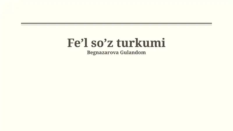 So'z turkumi