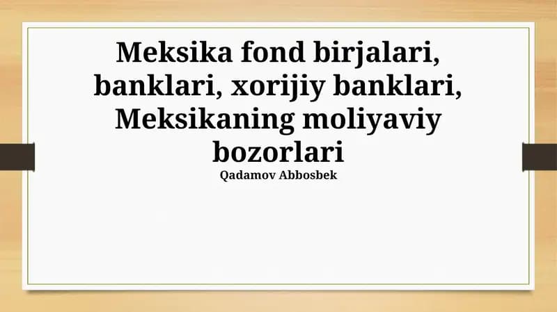 Meksika Fond Birjalari