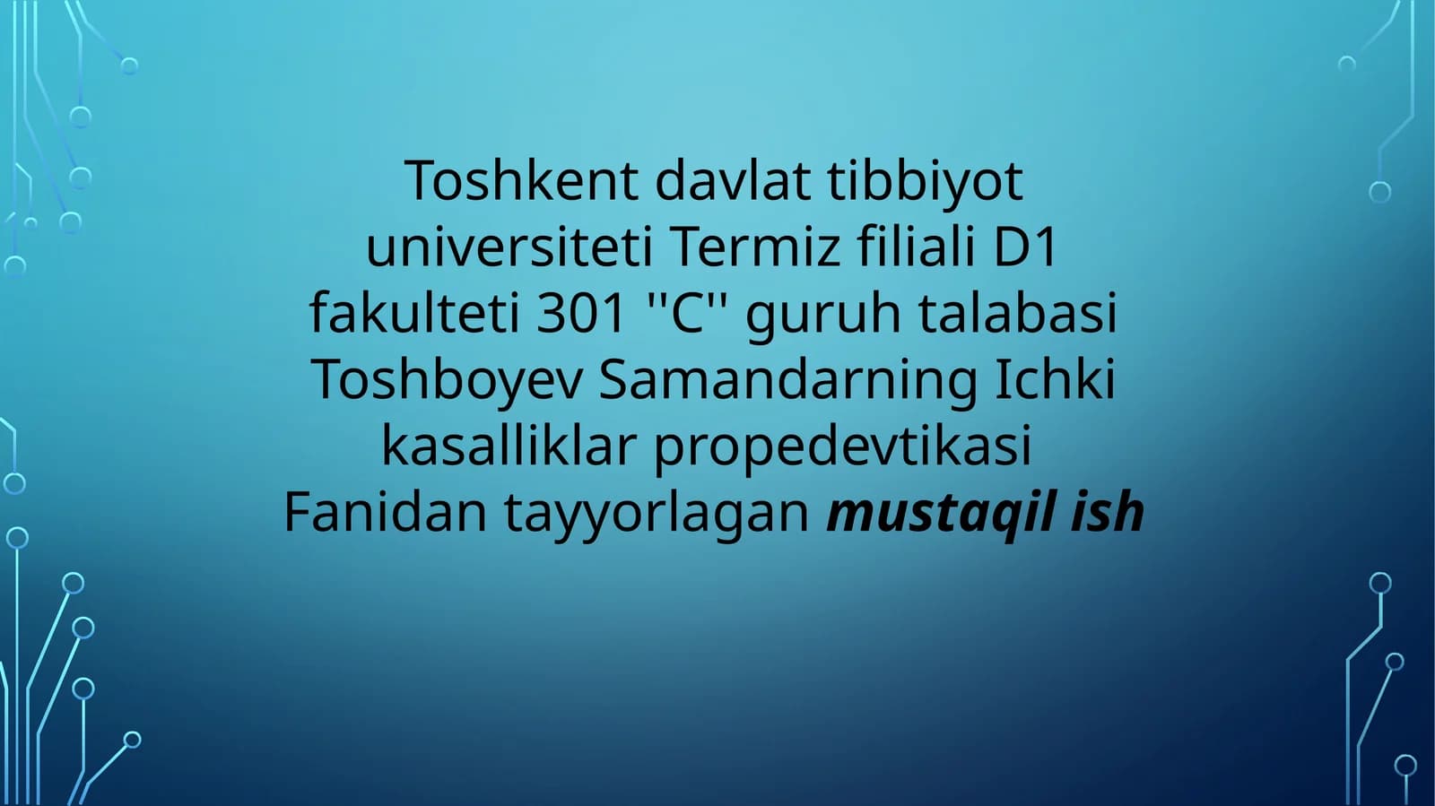 Instrumental Tekshiruvlar Turlari va Rentgenogramma Interpretatsiyasi