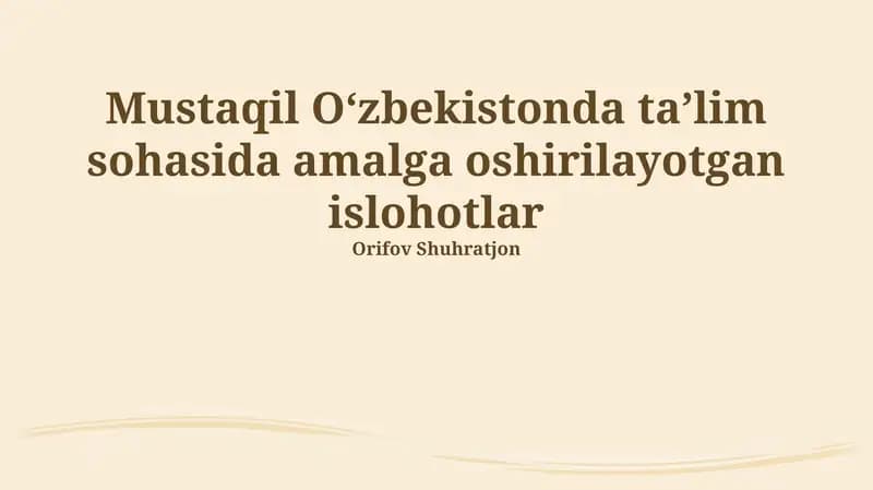 Kasb-hunar ta'limini rivojlantirish