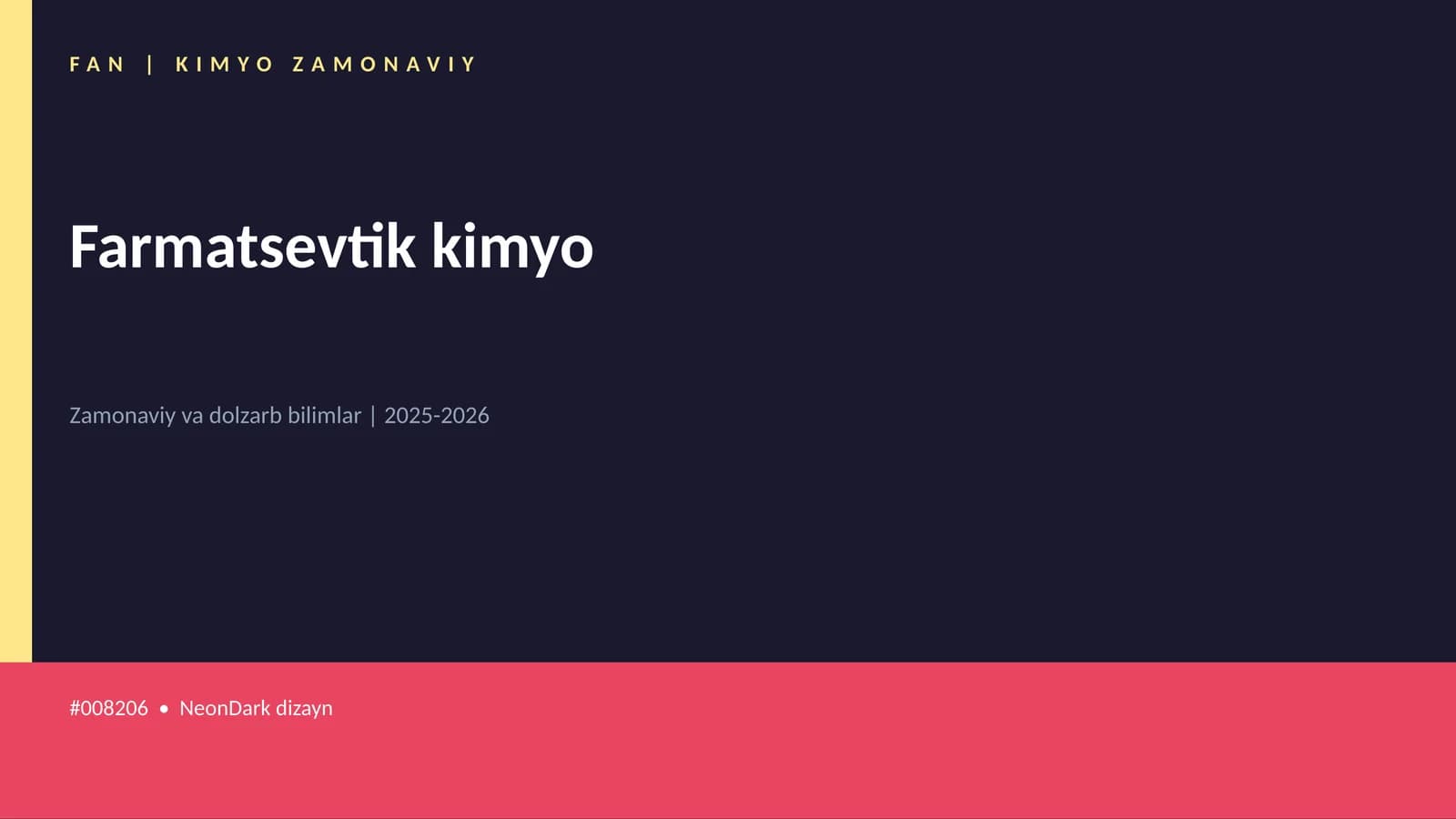 FAN | KIMYO ZAMONAVIY